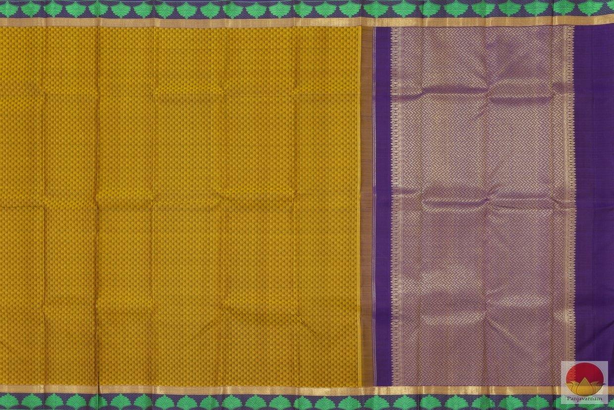 Mustard & Blue - Kanchipuram Silk Saree - Pure Zari - PV G 4127 - Archives - Silk Sari - Panjavarnam