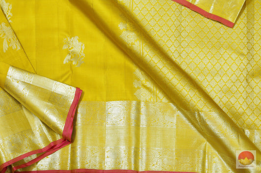 Mustard Yellow - Handwoven Pure Silk Kanjivaram Saree - Pure Zari - PV G 1898 Archives - Silk Sari - Panjavarnam