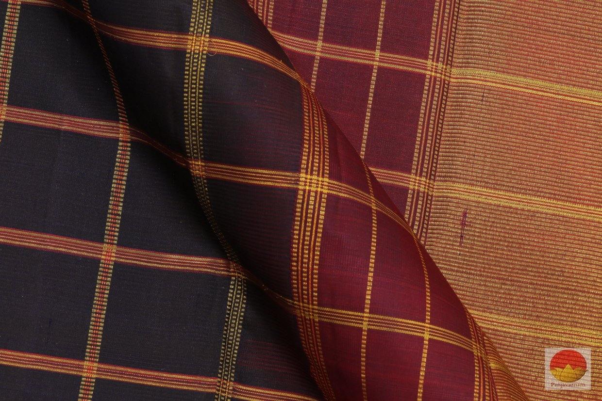 Navy Blue & Magenta - Kanchipuram Silk Saree - Handwoven Pure Silk - Pure Zari - PV SVS 2041 Archives - Silk Sari - Panjavarnam