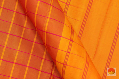 No Zari - Kanchipuram Silk Saree - Handwoven Pure Silk - PV G 4068 - Archives - Silk Sari - Panjavarnam