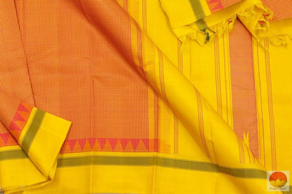 No Zari - Kanchipuram Silk Saree - Handwoven Pure Silk - PV G 4074 Archives - Silk Sari - Panjavarnam