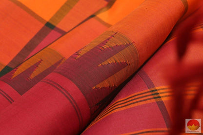 No Zari - Kanchipuram Silk Saree - Handwoven Pure Silk - PV G 4081 Archives - Silk Sari - Panjavarnam