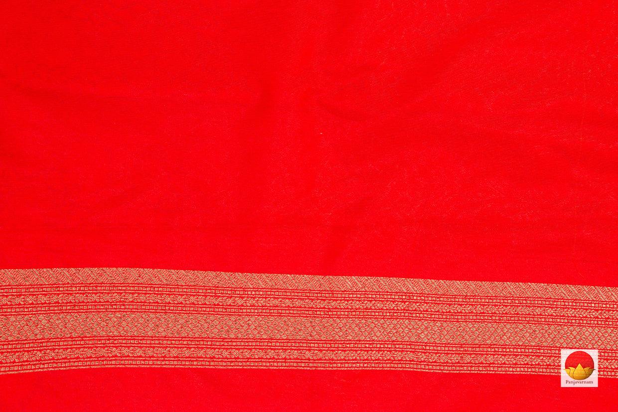 Orange Banarasi Silk Saree Handwoven Pure Silk PB 264 - Banarasi Silk - Panjavarnam PB 264