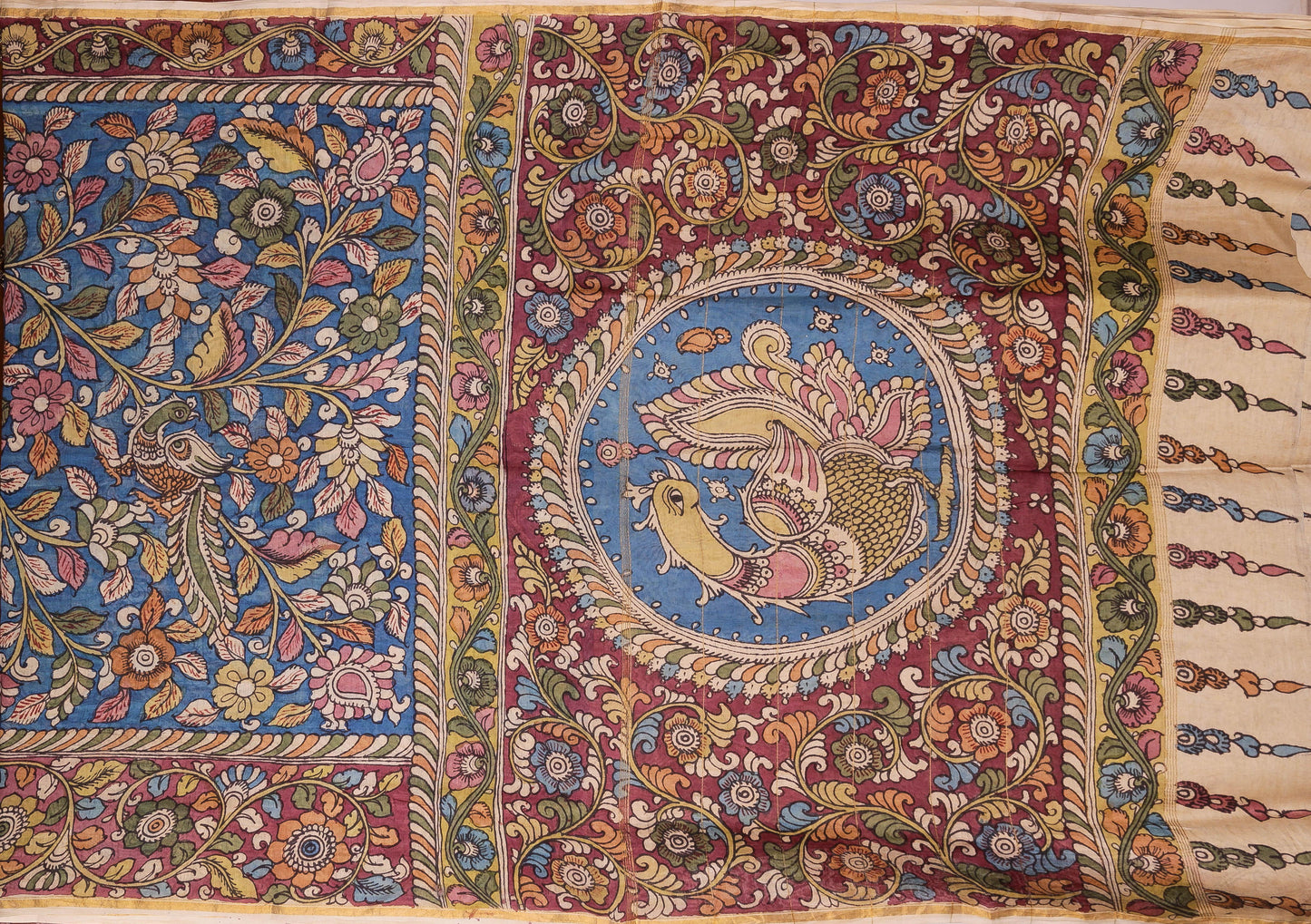 Panjavarnam Kalamkari Silk Saree PK 38 - Kalamkari Silk - Panjavarnam