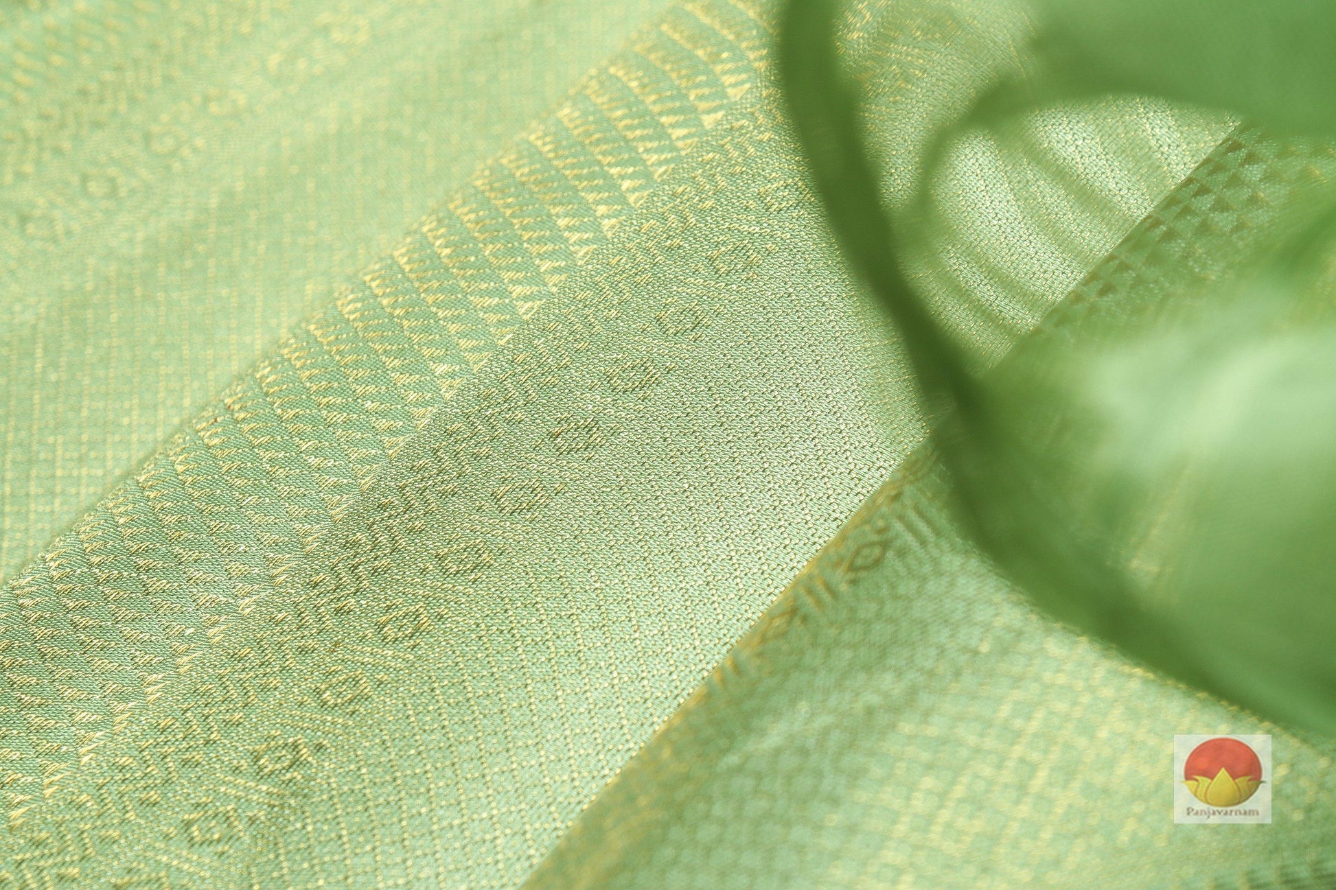 Partly Pallu - Handwoven Pure Silk Kanjivaram Saree - Pure Zari - PV 323 - Silk Sari - Panjavarnam