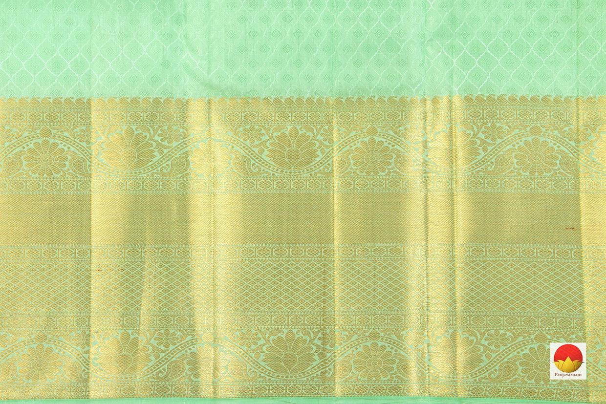 Pastel Green Kanchipuram Tissue Silk Saree With Silver Zari Handwoven Pure Silk PV DA 11 - Dharmavaram Silk Saree - Panjavarnam