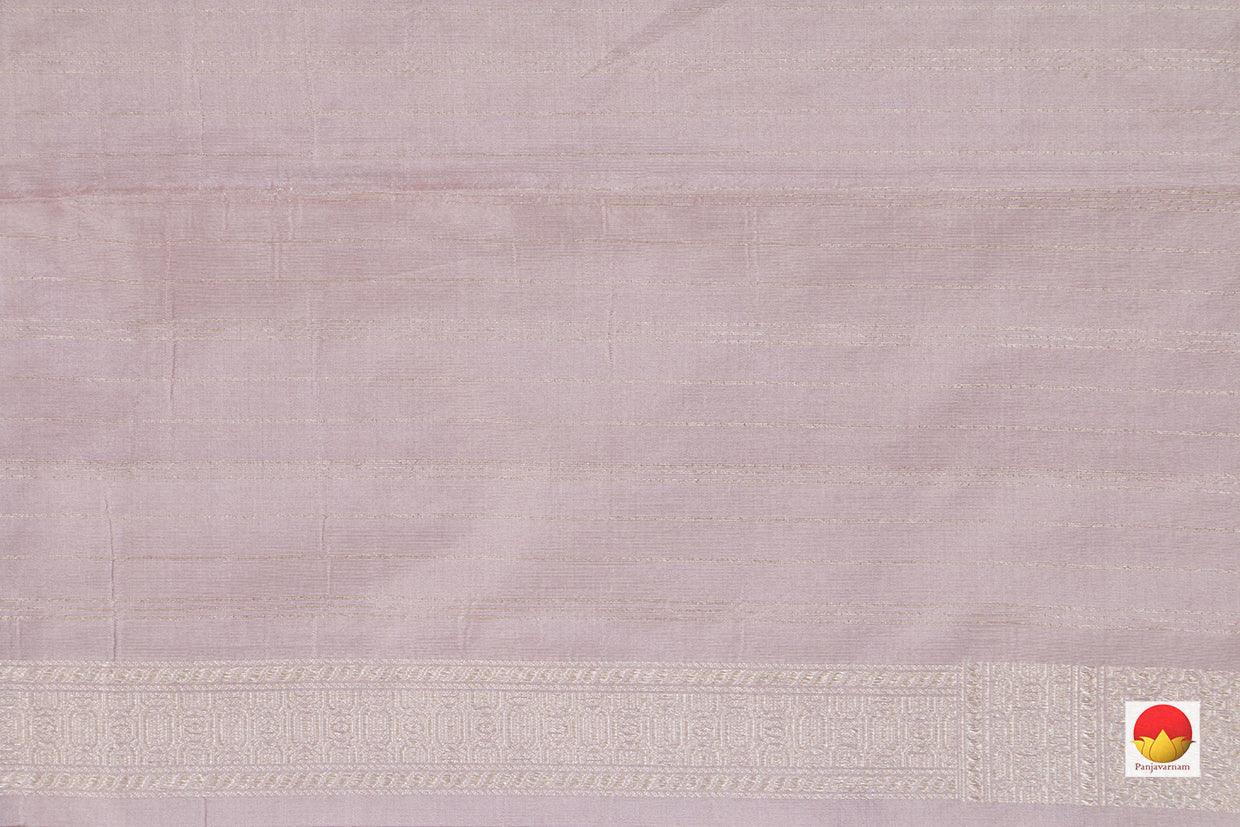 Pastel Mauve Tanchoi Banarasi Silk Saree Handwoven Pure Silk PB KO 105 - Banarasi Silk - Panjavarnam