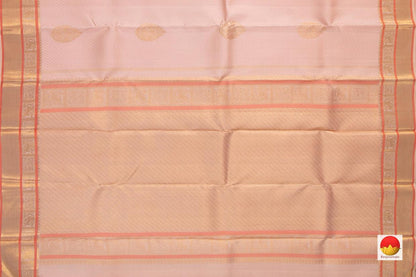 Pastel Pink Jacquard Kanchipuram Silk Saree Handwoven Pure Silk Pure Zari For Wedding Wear PV NYC 546 - Silk Sari - Panjavarnam PV NYC 546