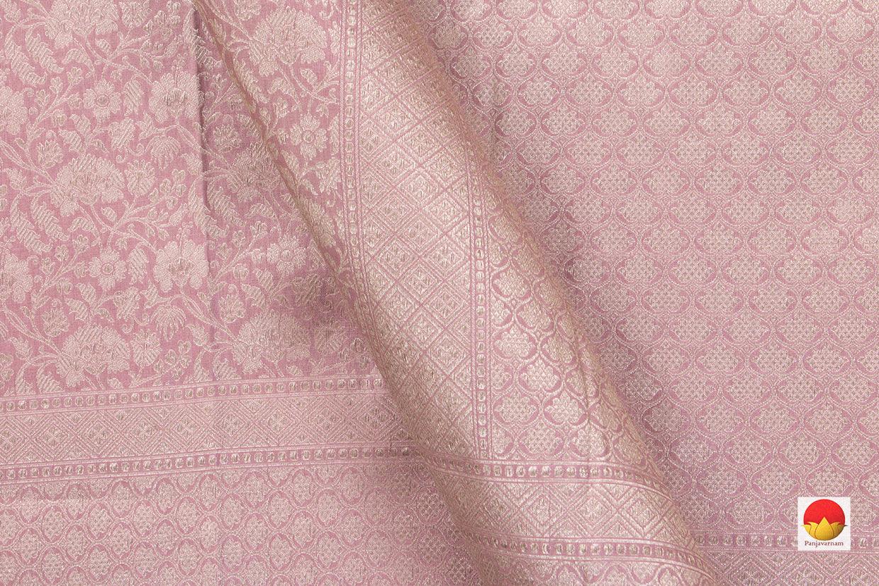 Pastel Pink Tanchoi Banarasi Silk Saree Handwoven Pure Silk PB KO 104 - Banarasi Silk - Panjavarnam