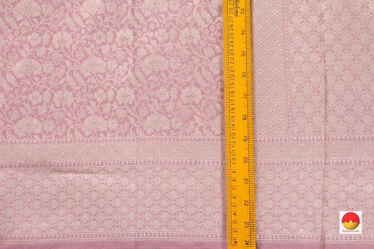 Pastel Pink Tanchoi Banarasi Silk Saree Handwoven Pure Silk PB KO 104 - Banarasi Silk - Panjavarnam