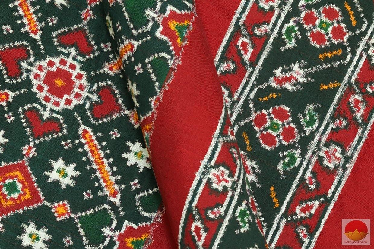 Patan Patola Silk Saree - Double Ikkat - Handwoven Pure Silk Saree - PIK 14 -3 - Archives - Pochampally Silk - Panjavarnam