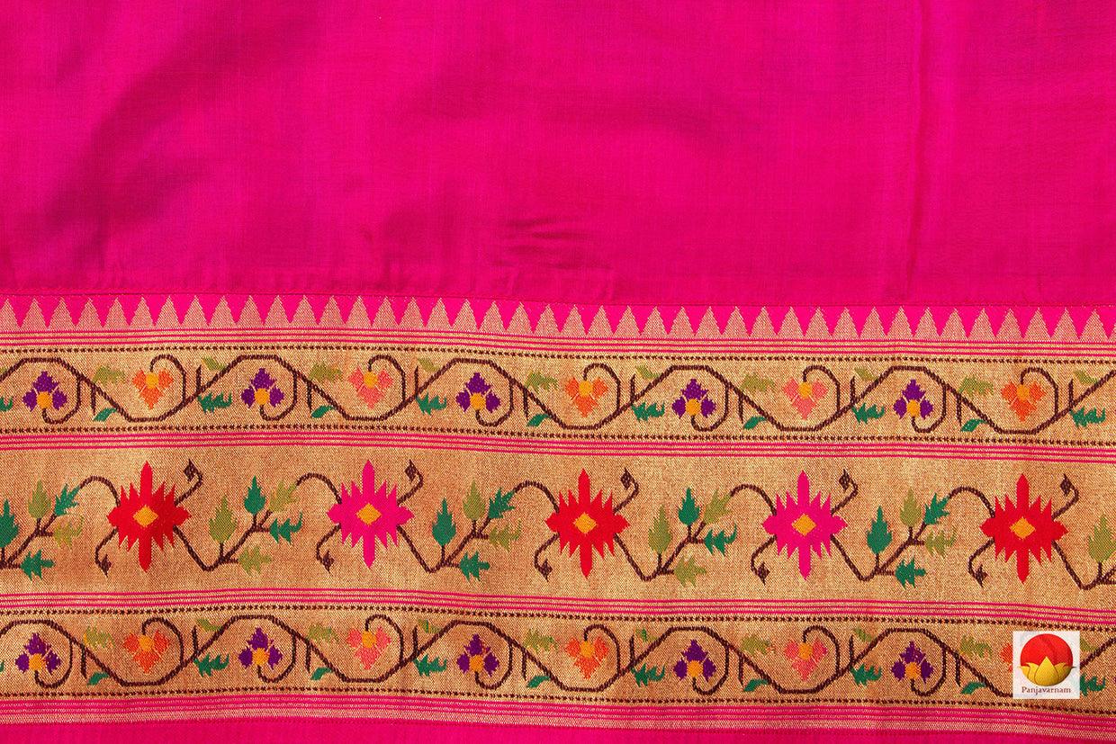 Patola Silk Saree With Paithani Border Handwoven Pure Silk PIK 298 - Pochampally Silk - Panjavarnam PIK 298