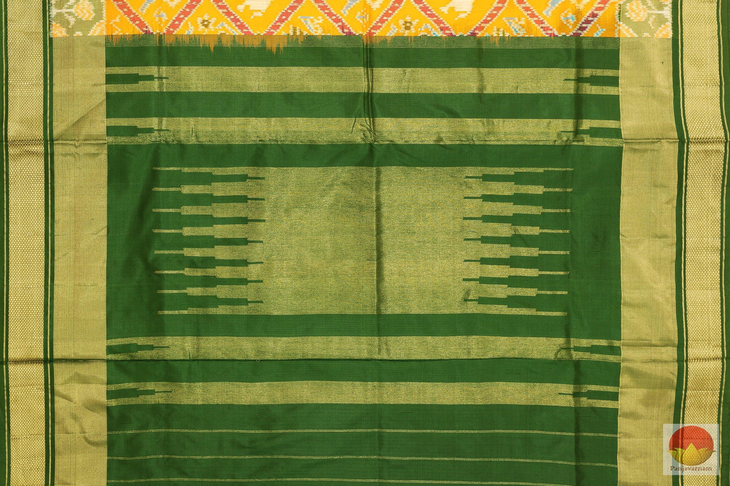 Patola Silk Sari - Nari Kunjar - Handwoven Pure Silk - PIK - 8 - 1 Archives - Pochampally Silk - Panjavarnam