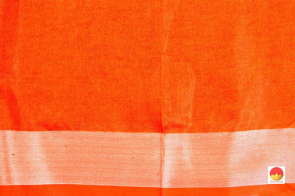 Peach Handwoven Embroidered Linen Saree - PL 1057 - Linen Sari - Panjavarnam