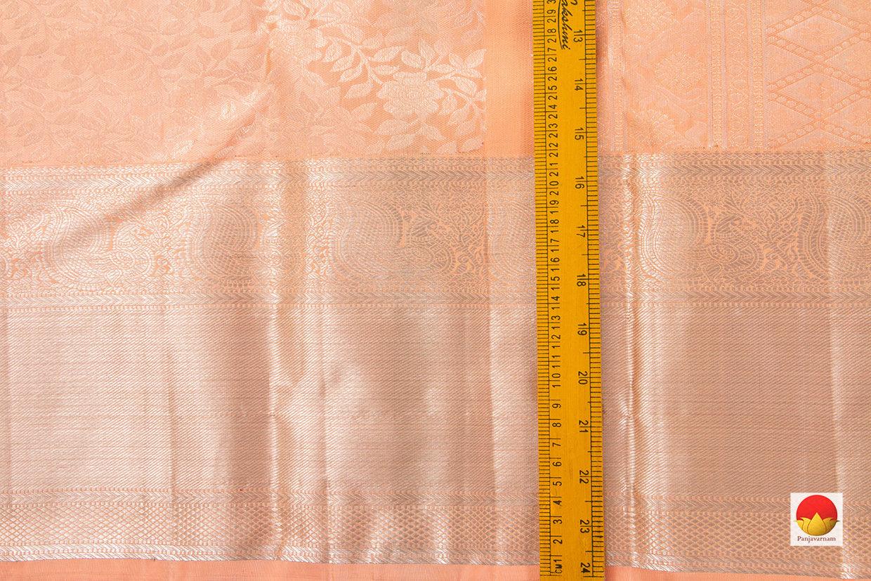 Peach Kanchipuram Tissue Silk Saree Handwoven Pure Silk PV DA 14 - Dharmavaram Silk Saree - Panjavarnam