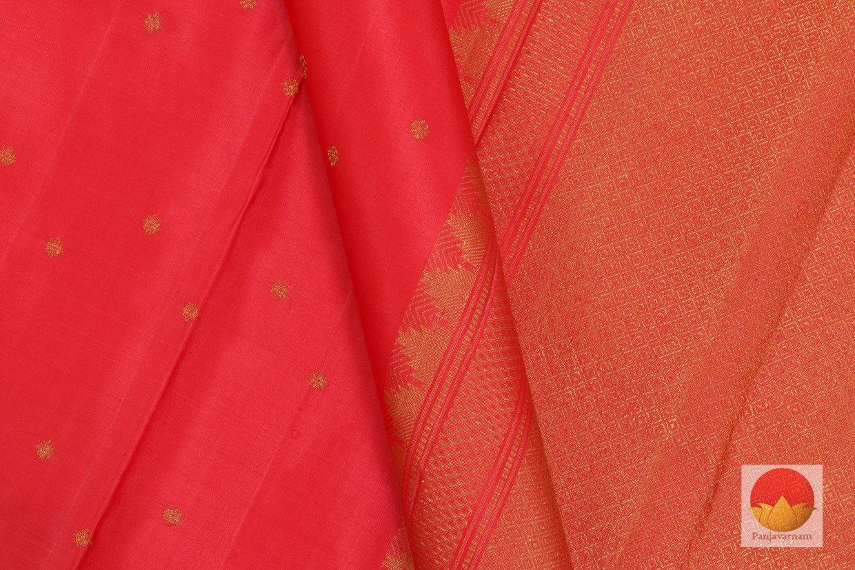Peach Pink - Handwoven Kanchipuram Pure Silk Saree - Pure Zari - PV BS 104 - Archives - Silk Sari - Panjavarnam