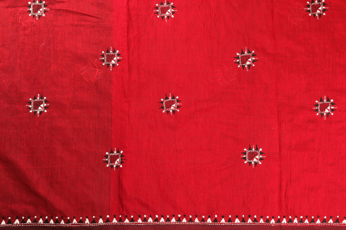 PH-29 Panjavarnam Handloom Kantha Sari - Linen Sari - Panjavarnam sari