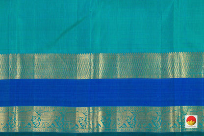 Pink And Blue Kanchipuram Silk Saree Handwoven Pure Silk Pure Zari For Festive Wear PV J 1864 - Silk Sari - Panjavarnam
