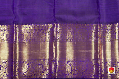 Pink And Blue Korvai Kanchipuram Silk Saree Handwoven Pure Silk Pure Zari For Wedding Wear PV NYC 277 - Silk Sari - Panjavarnam PV NYC 277