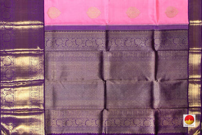 Pink And Blue Korvai Kanchipuram Silk Saree Handwoven Pure Silk Pure Zari For Wedding Wear PV NYC 277 - Silk Sari - Panjavarnam PV NYC 277