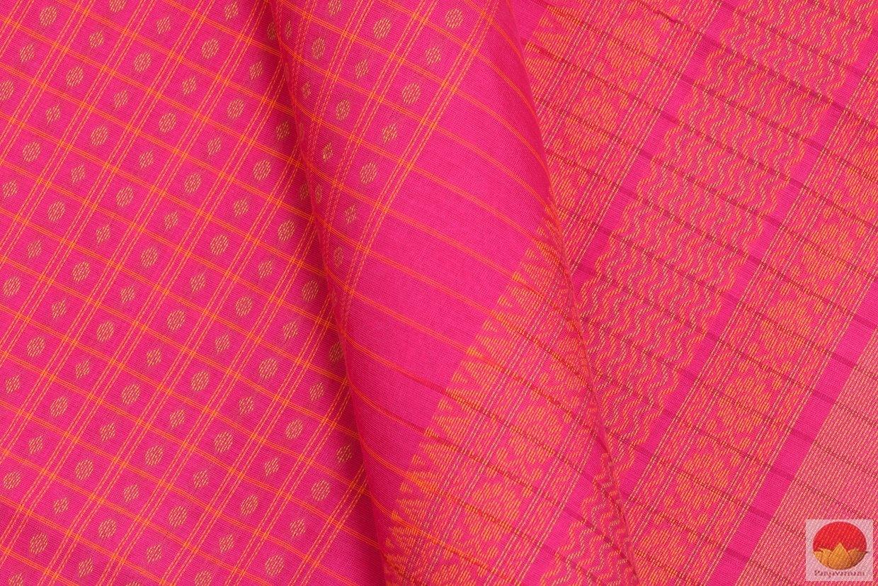 Pink & Mustard - Ayiram Butta - Handwoven Silk Cotton Saree - PSC 216 Archives - Silk Cotton - Panjavarnam
