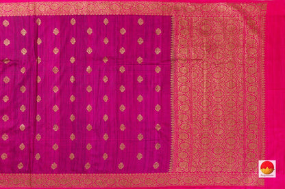 Pink Banarasi Matka Silk Saree With Antique Zari Pure Silk PM 294 - Banarasi Silk - Panjavarnam