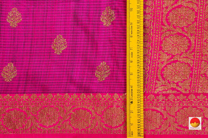 Pink Banarasi Matka Silk Saree With Antique Zari Pure Silk PM 294 - Banarasi Silk - Panjavarnam