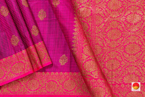 Pink Banarasi Matka Silk Saree With Antique Zari Pure Silk PM 294 - Banarasi Silk - Panjavarnam PM 294