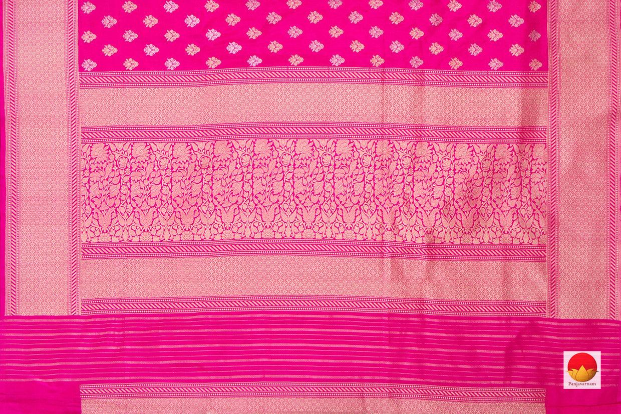 Pink Banarasi Silk Saree With Silver Zari Pure Silk PB KO 103 - Silk Sari - Panjavarnam PB KO 103