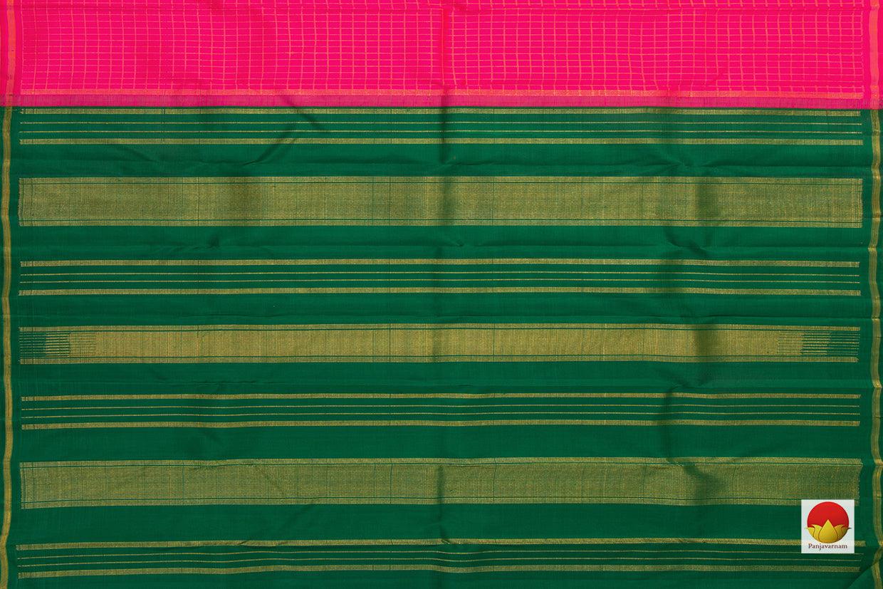 Pink Borderless Kanchipuram Silk Saree Handwoven Pure Silk Pure Zari For Festive Wear PV GTA 04 - Silk Sari - Panjavarnam PV GTA 04