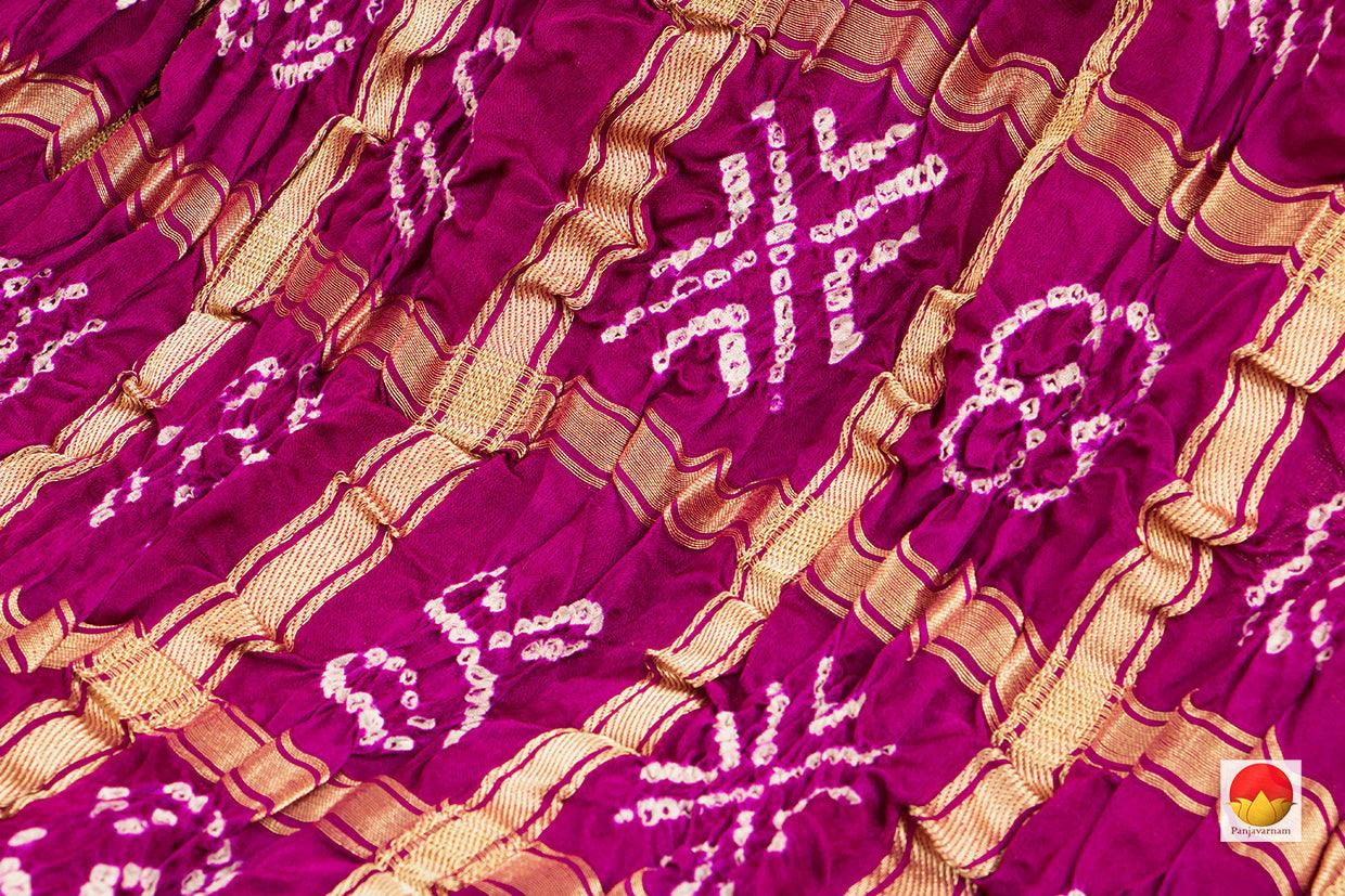 Pink Gharchola Bandhani Silk Saree Handwoven Pure Silk PV KO 140 - Bandhani Silk - Panjavarnam PV KO 140