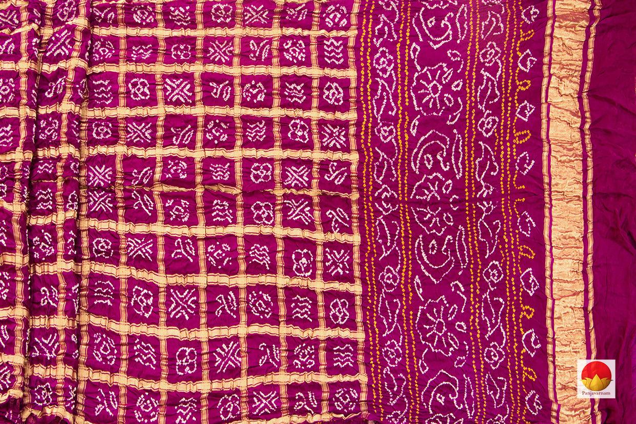 Pink Gharchola Bandhani Silk Saree Handwoven Pure Silk PV KO 140 - Bandhani Silk - Panjavarnam PV KO 140