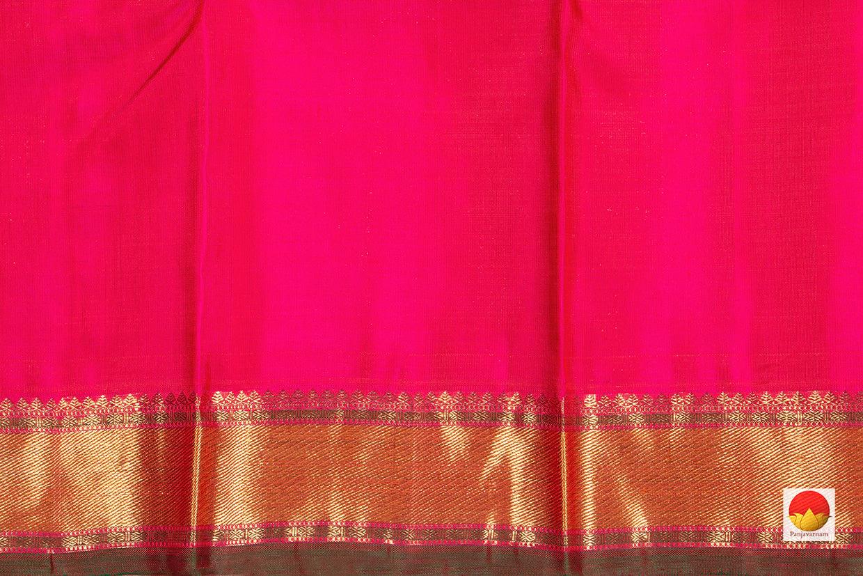 Pink Jacquard Kanchipuram Silk Saree Handwoven Pure Silk Pure Zari For Festive Wear PV NYC 285 - Silk Sari - Panjavarnam PV NYC 285