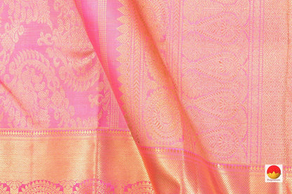 Pink Kanchipuram Tissue Silk Saree Handwoven Pure Silk Pure Zari For Party Wear PV NYC 469 - Silk Sari - Panjavarnam PV NYC 469