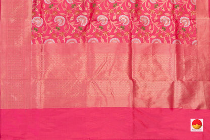 Pink Tanchoi Banarasi Silk Saree Handwoven Pure Silk PB SN 106 - Banarasi Silk - Panjavarnam PB SN 106