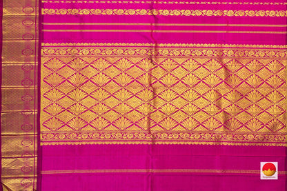 Pink Thirubuvanam Silk Saree With Maroon Border Handwoven Pure Silk PV TVS 30 - Thirubuvanam Silks - Panjavarnam PV TVS 30