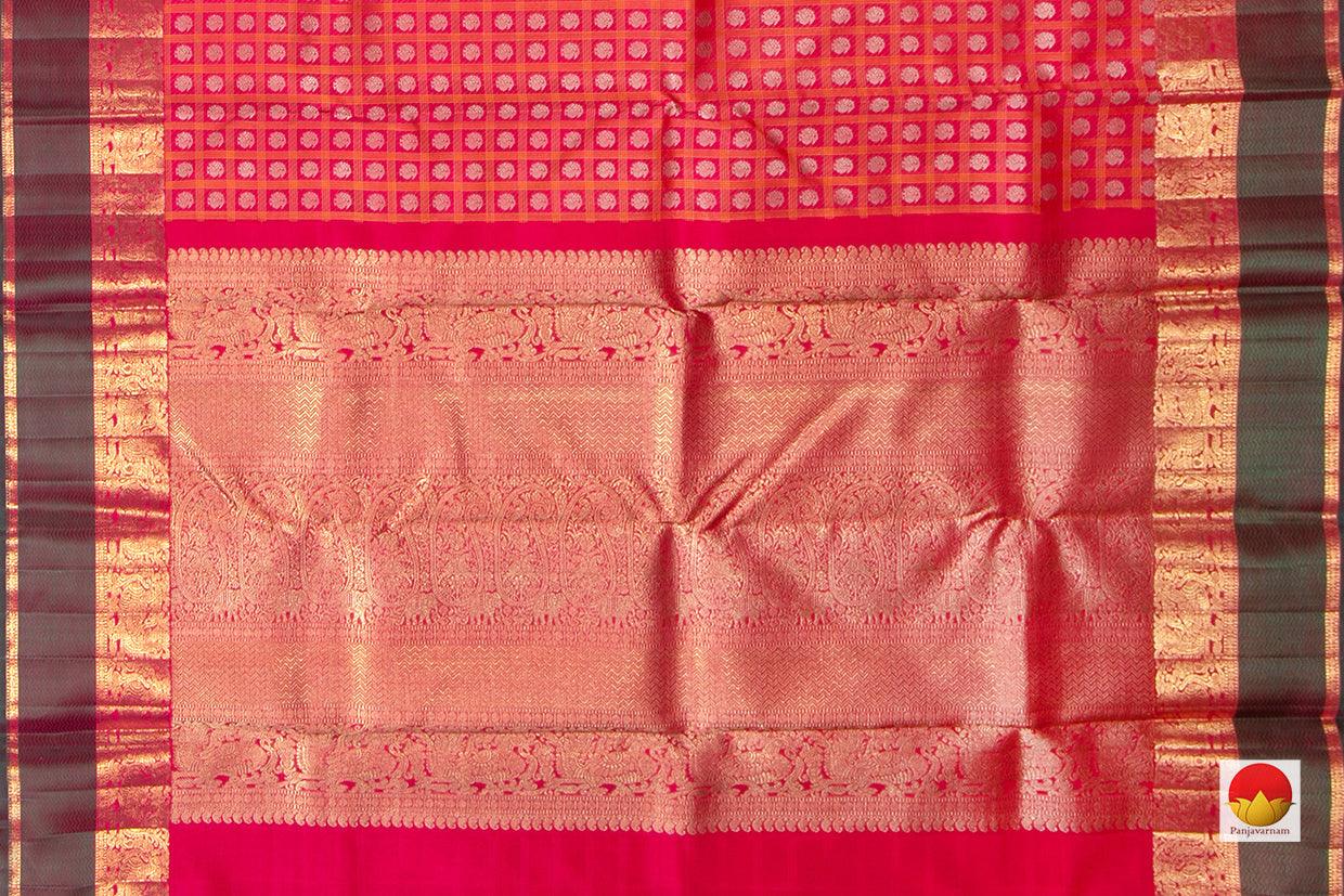 Pink Zari Butta Kanchipuram Silk Saree Handwoven Pure Silk Pure Zari For Wedding Wear PV NYC 258 - Silk Sari - Panjavarnam PV NYC 258