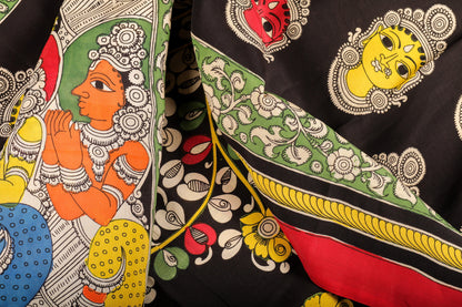 PK-15 Panjavarnam Kalamkari Silk Saree - Kalamkari Silk - Panjavarnam sari