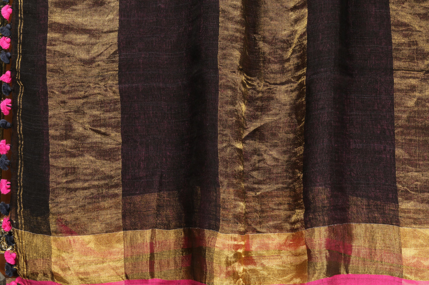 PL-03 Panjavarnam Linen Sari - Linen Sari - Panjavarnam 1