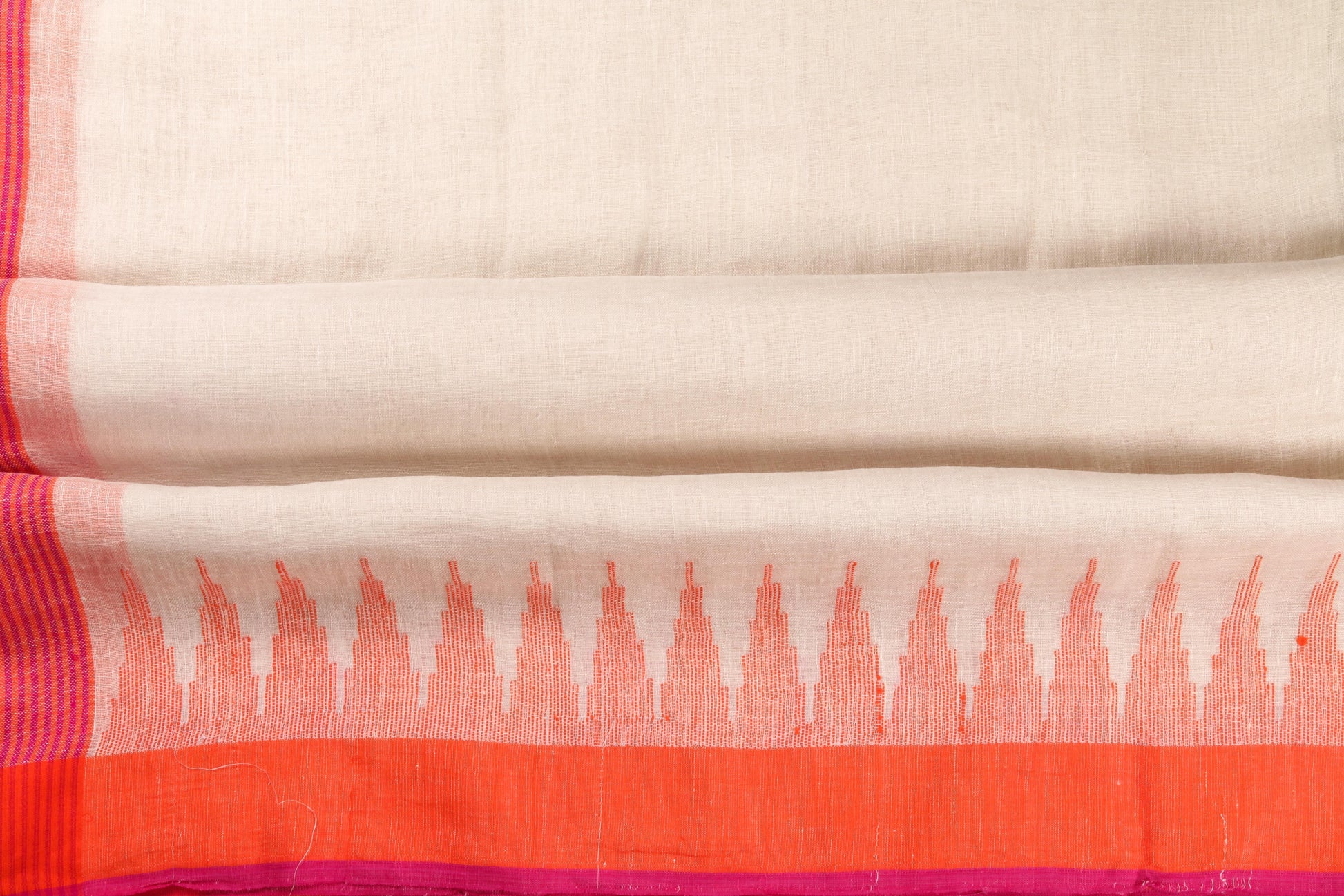 PL-16 Panjavarnam Linen Sari - Linen Sari - Panjavarnam sari