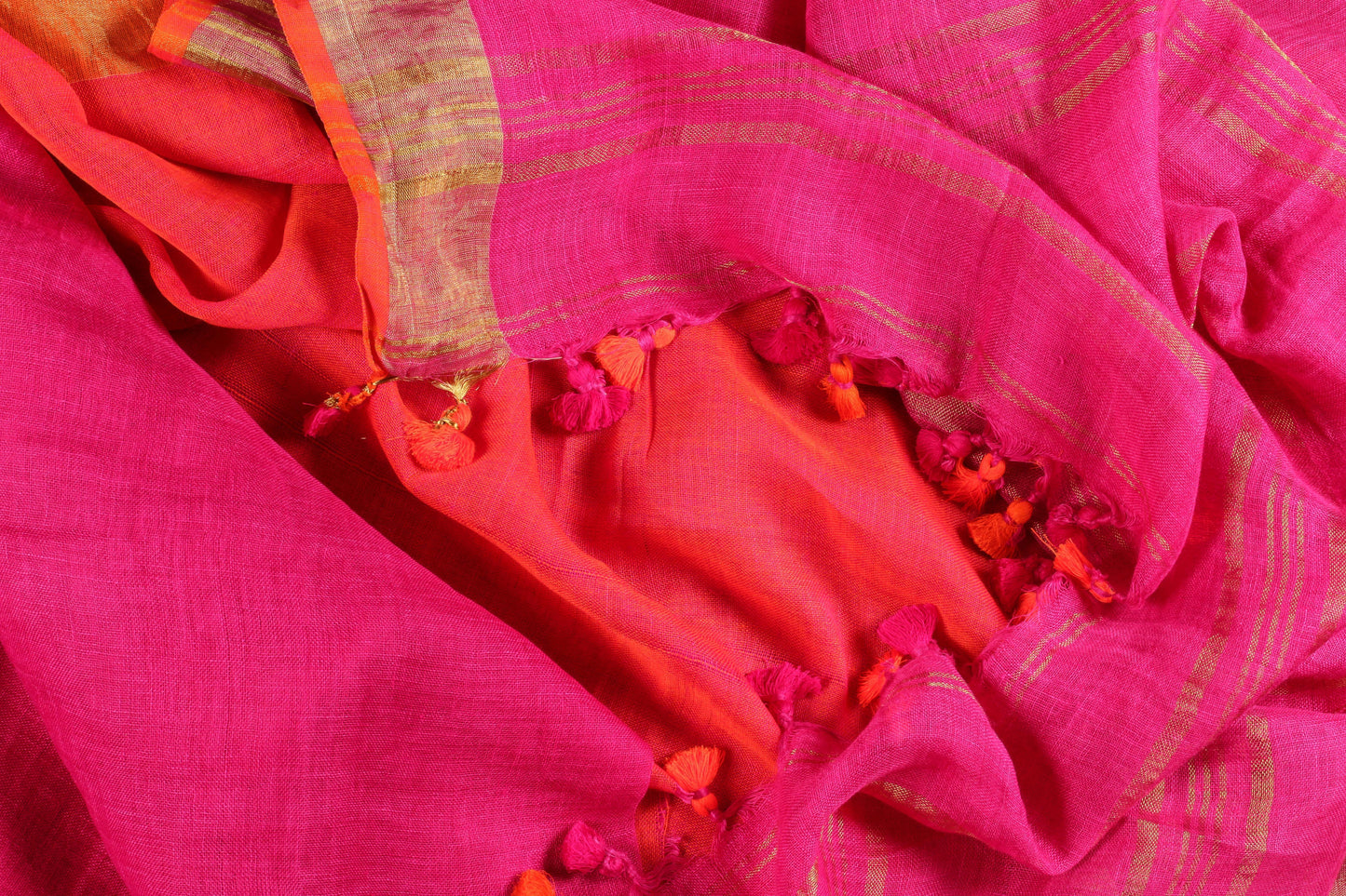 PL-23 Panjavarnam Linen Sari - Linen Sari - Panjavarnam sari