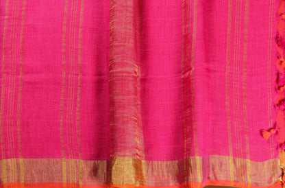 PL-23 Panjavarnam Linen Sari - Linen Sari - Panjavarnam sari