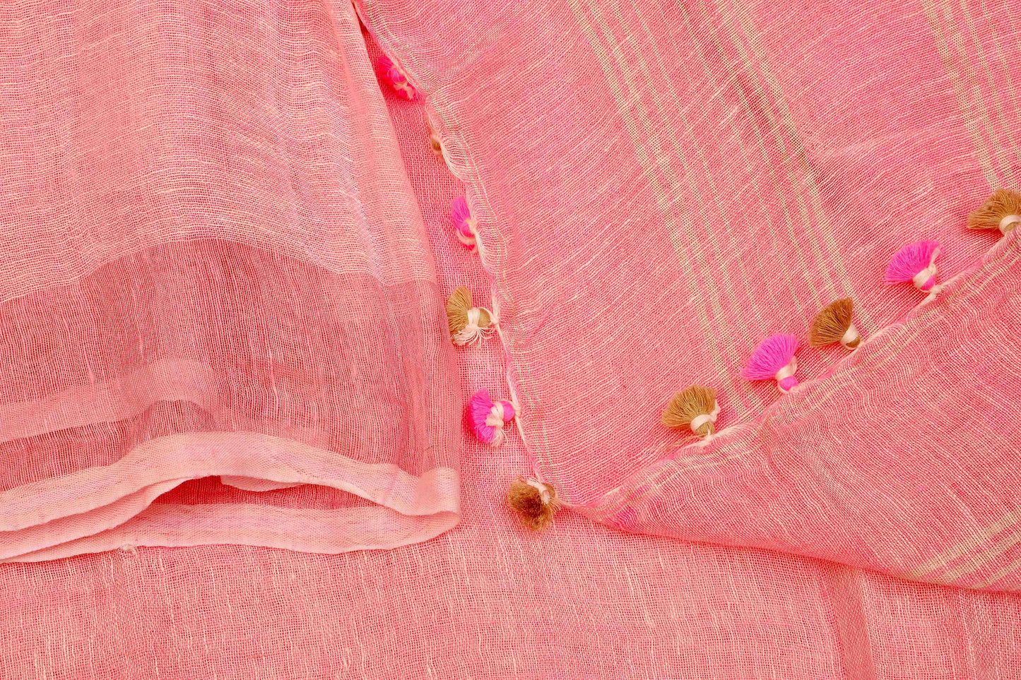 PL-29 Panjavarnam Linen Sari - Linen Sari - Panjavarnam