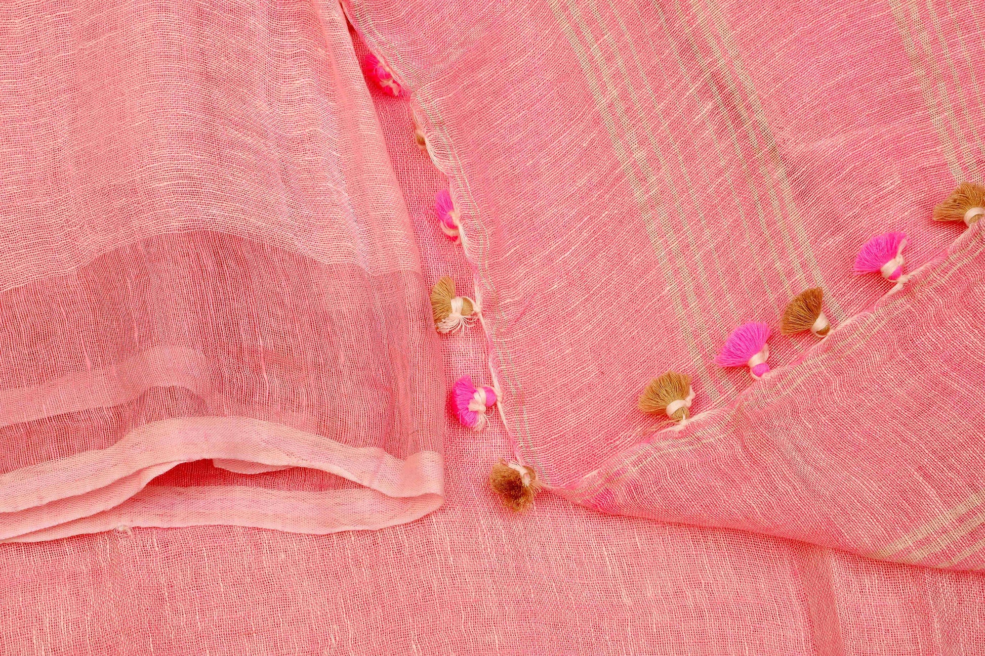 PL-29 Panjavarnam Linen Sari - Linen Sari - Panjavarnam