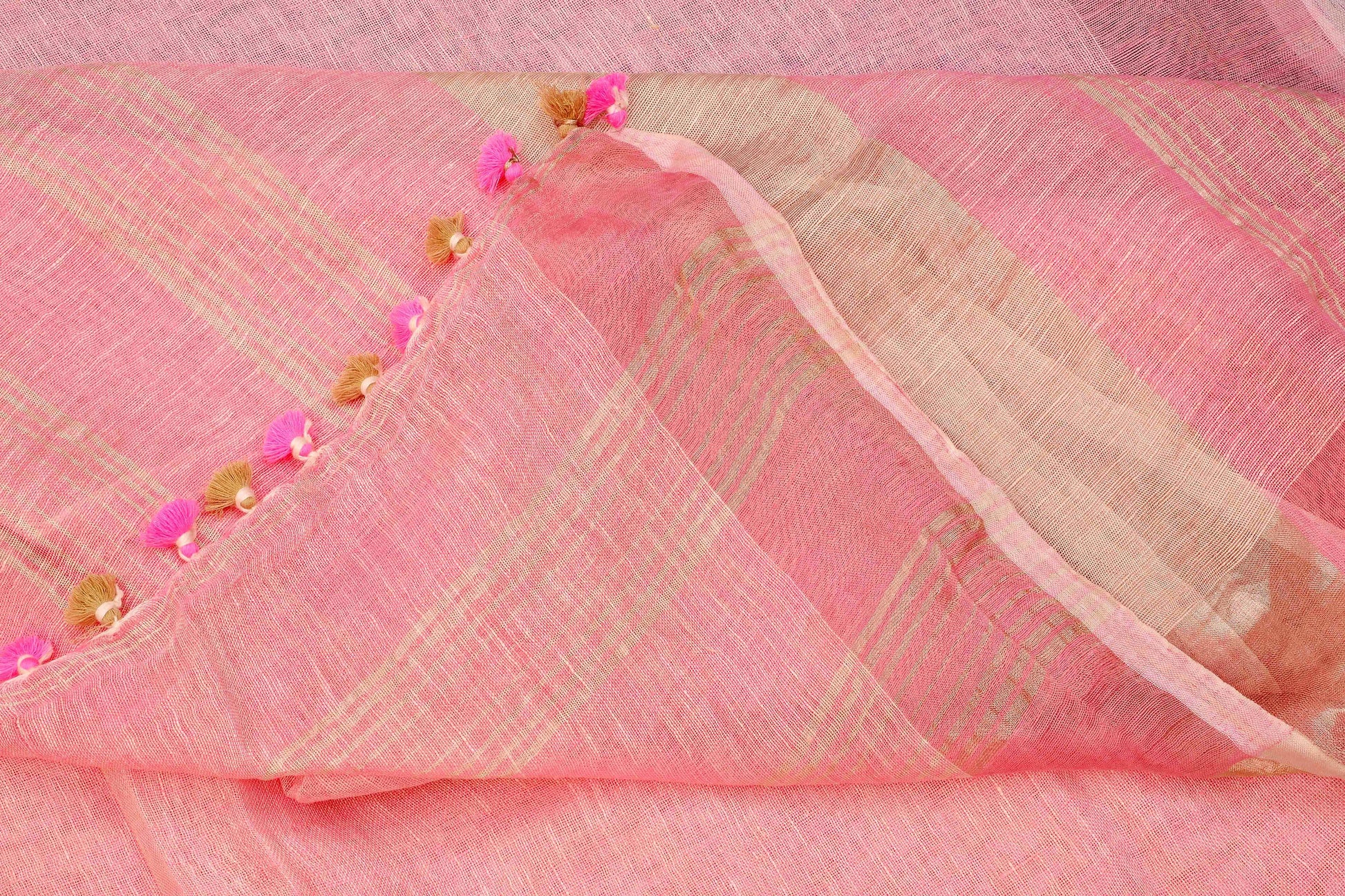 PL-29 Panjavarnam Linen Sari - Linen Sari - Panjavarnam