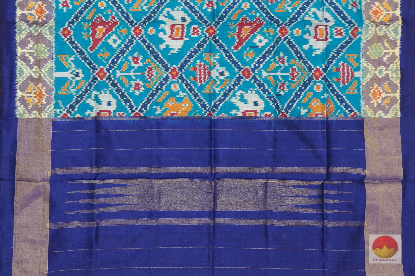 Pochampally - Ikkat - Pure Silk - Dupatta - PVD 102 - Archives - Dupattas - Panjavarnam