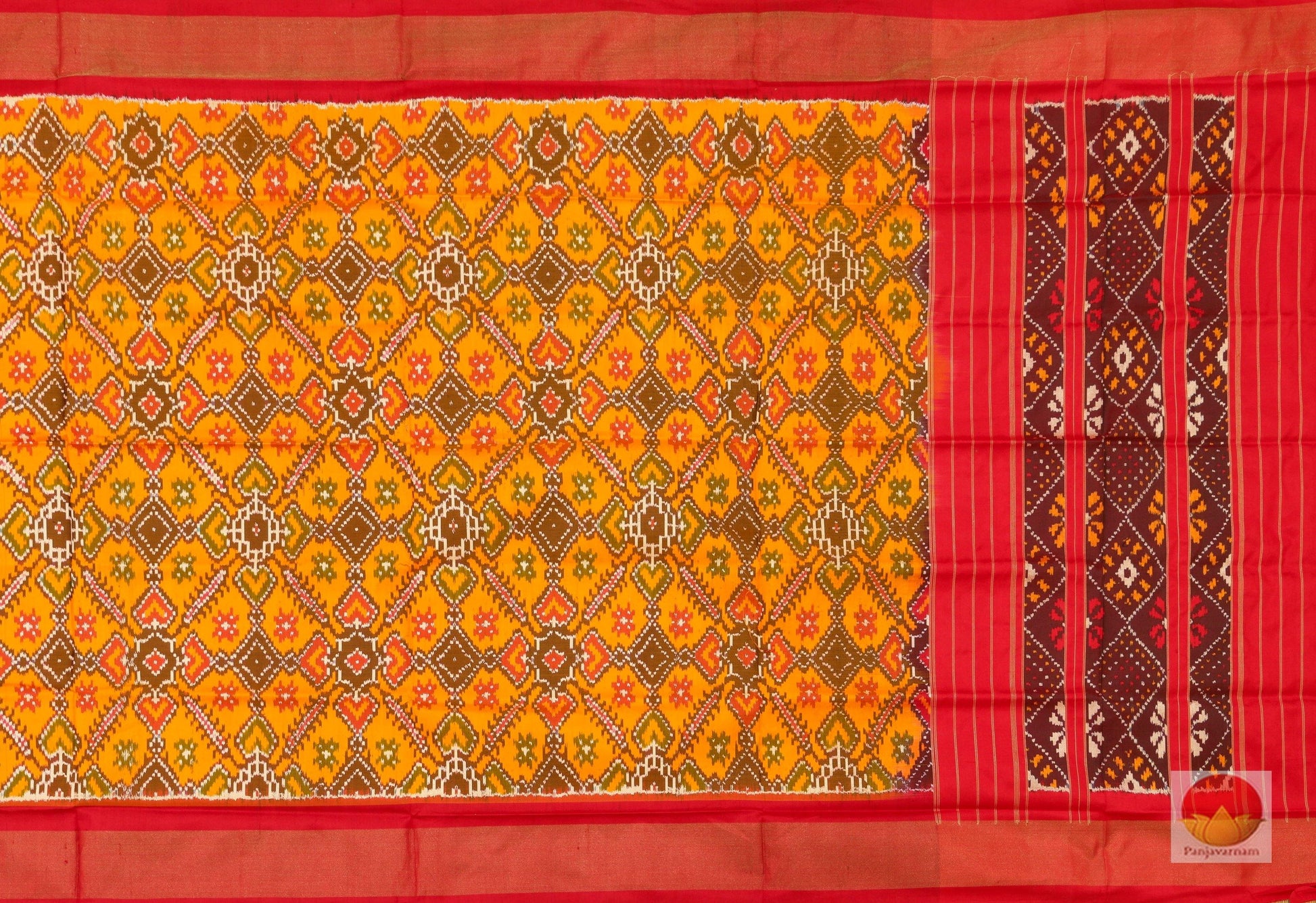 Pochampally - Ikkat - Pure Silk - Dupatta - PVD 112 - Archives - Dupattas - Panjavarnam