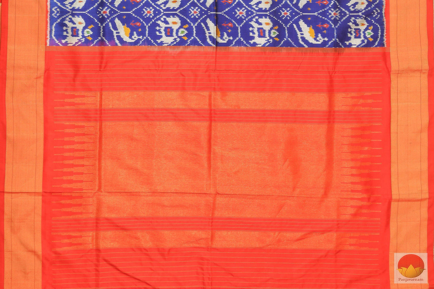 Pochampally Ikkat Saree - Pure Silk Handwoven Saree - PIK 44 - 5 Archives - Pochampally Silk - Panjavarnam