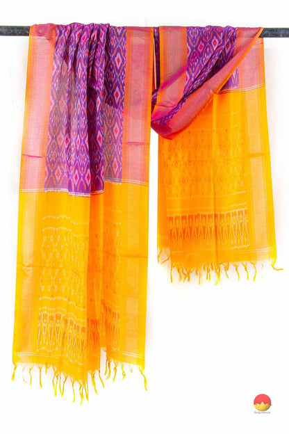 Pochampally - Ikkat Silk - Dupatta - PVD 1045 - Dupattas - Panjavarnam PVD 1045