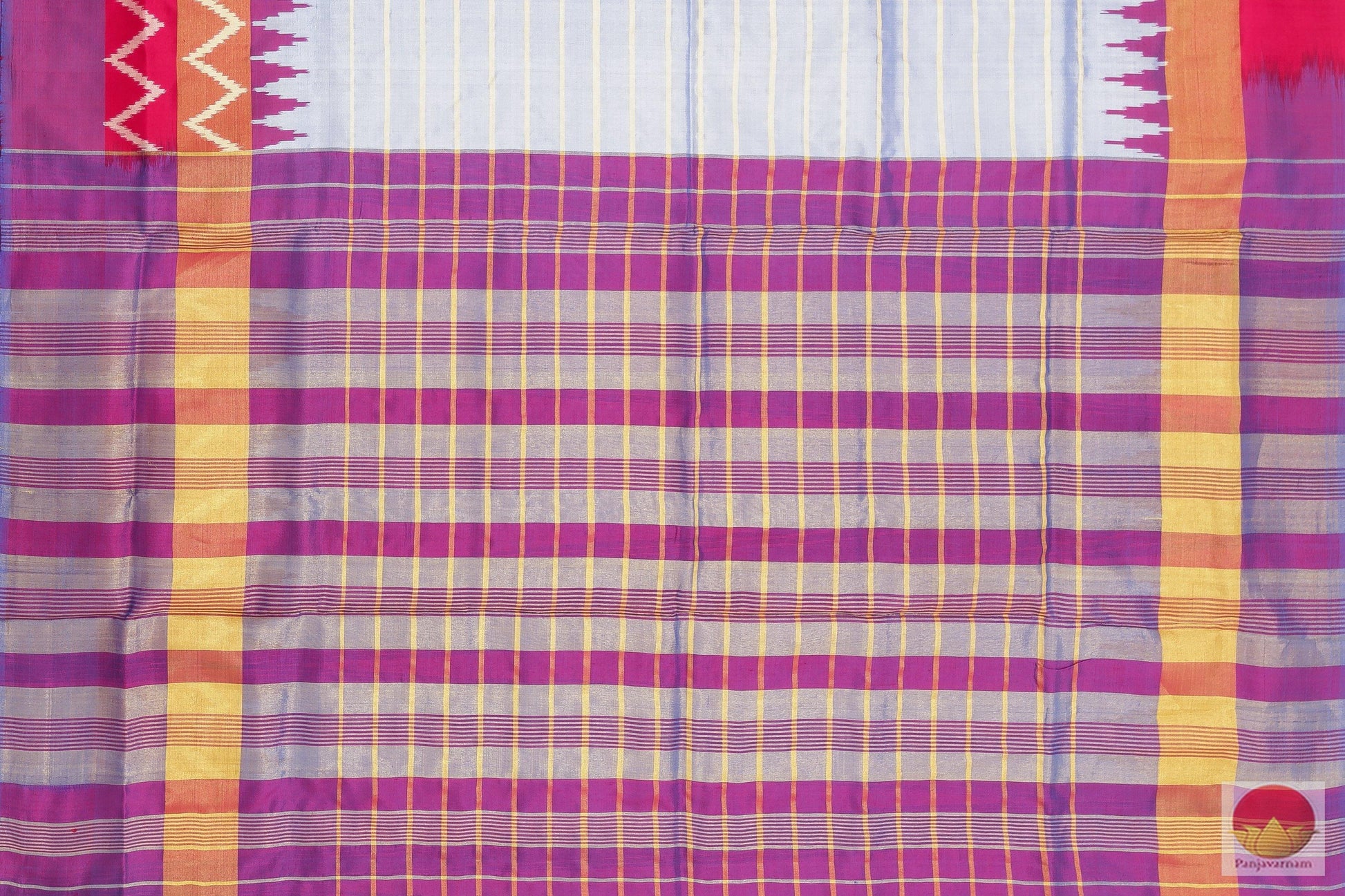 Pochampally Ikkat Silk Saree - Handwoven Pure Silk - PIK 2-2 - Archives - Pochampally Silk - Panjavarnam